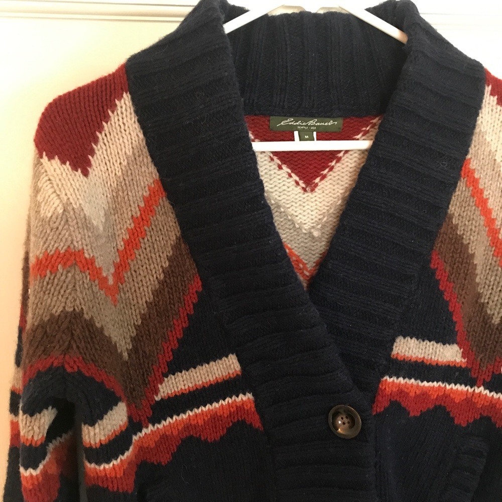 Eddie Bauer chunky southwestern cardigan